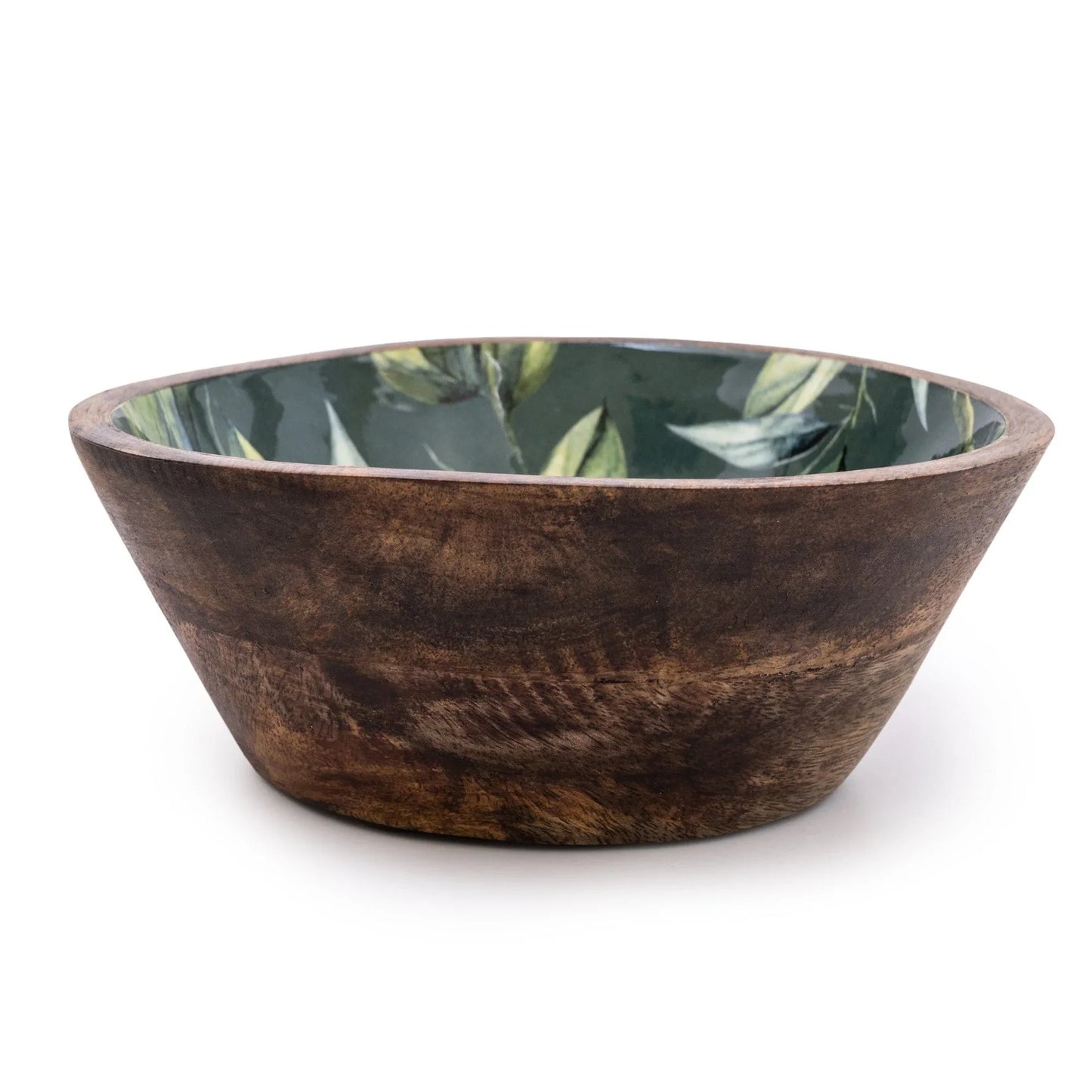Lemon & Leaves 20cm Mango Wooden Bowl