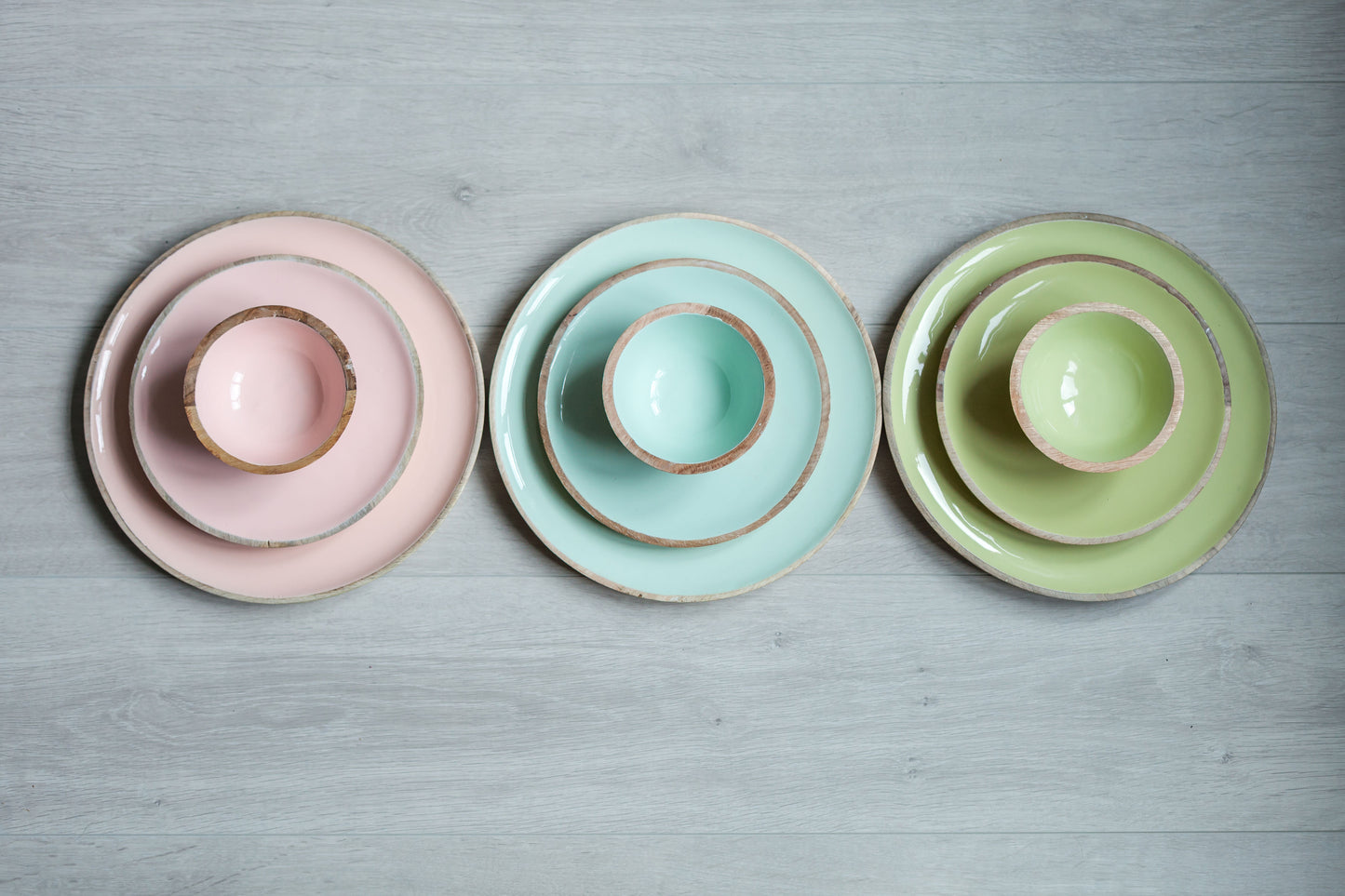 Bamboo 22cm plate with lemon inlay