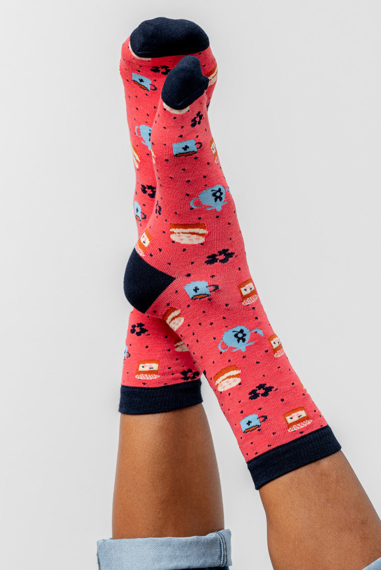 Time for Tea Socks & Keyring Giftbox | Lily & Me