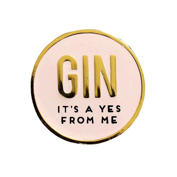 Alice Scott Vote for Gin Enamel Pin