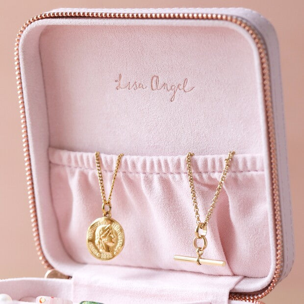 Square Jewellery Case in Lilac Pink from Lisa Angel