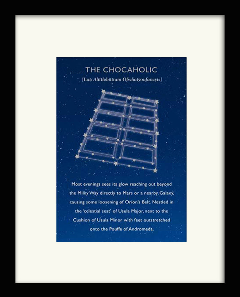 HHJ The Chocaholic Black Framed Wooden Print