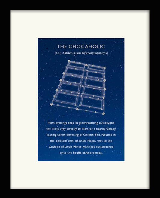 HHJ The Chocaholic Black Framed Wooden Print