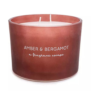 Amber & Bergamot Two Wick Candle