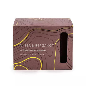 Amber & Bergamot Two Wick Candle