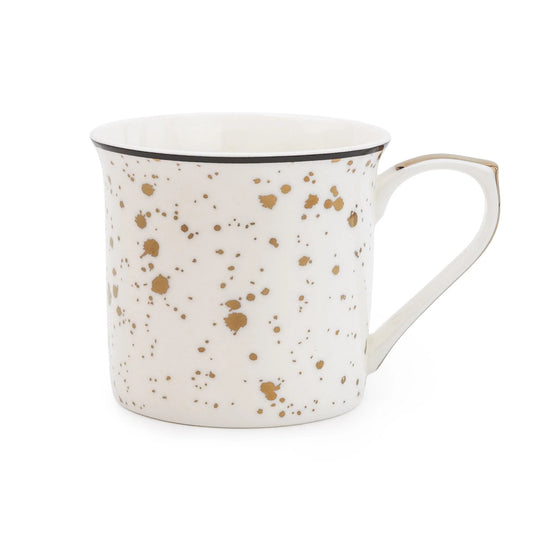 Black & Gold Bone China Speckled Mug