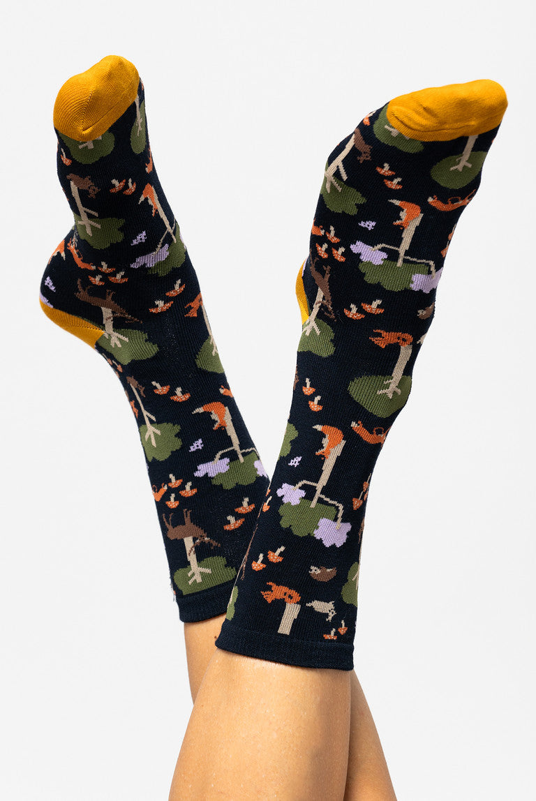 Set of 3 Wild Animal Print Bamboo Socks Giftbox | Lily & Me