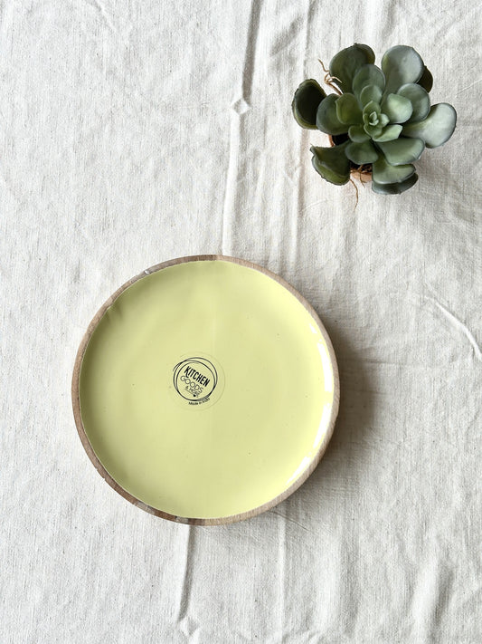 Bamboo 22cm plate with lemon inlay