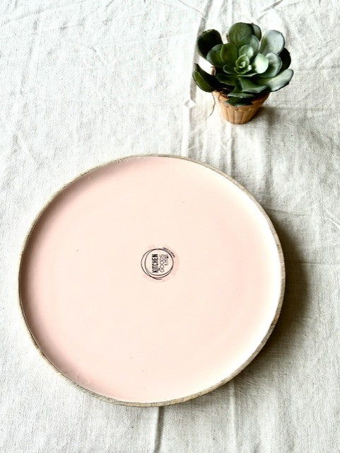 Bamboo 30cm Serving Plate – Pink Inlay