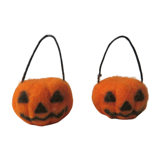 4cm Felt Pumpkin Tree Decoration