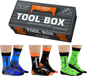 Men's Assorted Socks Gift Box - Toolbox Design from United Oddsocks