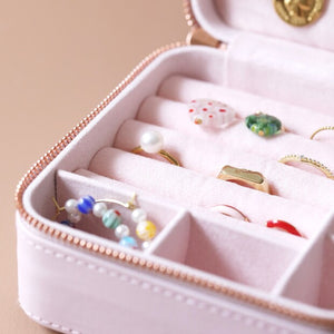 Square Jewellery Case in Lilac Pink from Lisa Angel