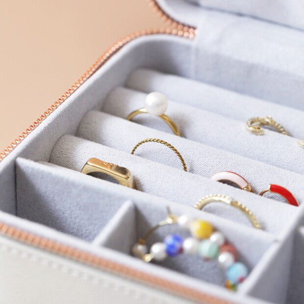 Square Jewellery Case in Grey from Lisa Angel