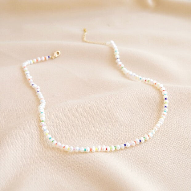 Lisa Angel Miyuki Bead and Pearl Necklace