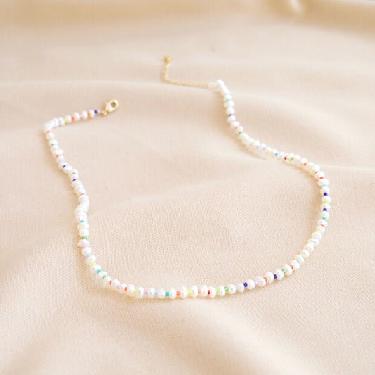 Lisa Angel Miyuki Bead and Pearl Necklace