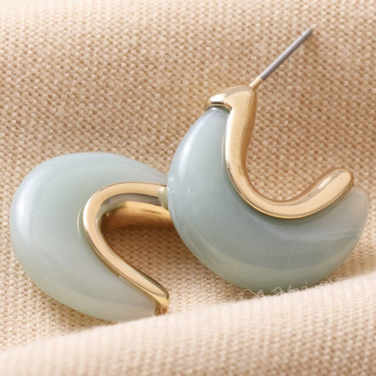 Lisa Angel Organic Resin Ear-rings Mint