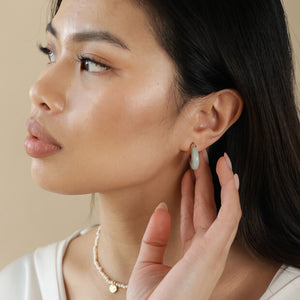 Lisa Angel Organic Resin Ear-rings Mint