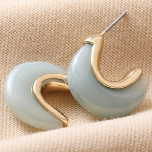 Lisa Angel Organic Resin Ear-rings Mint