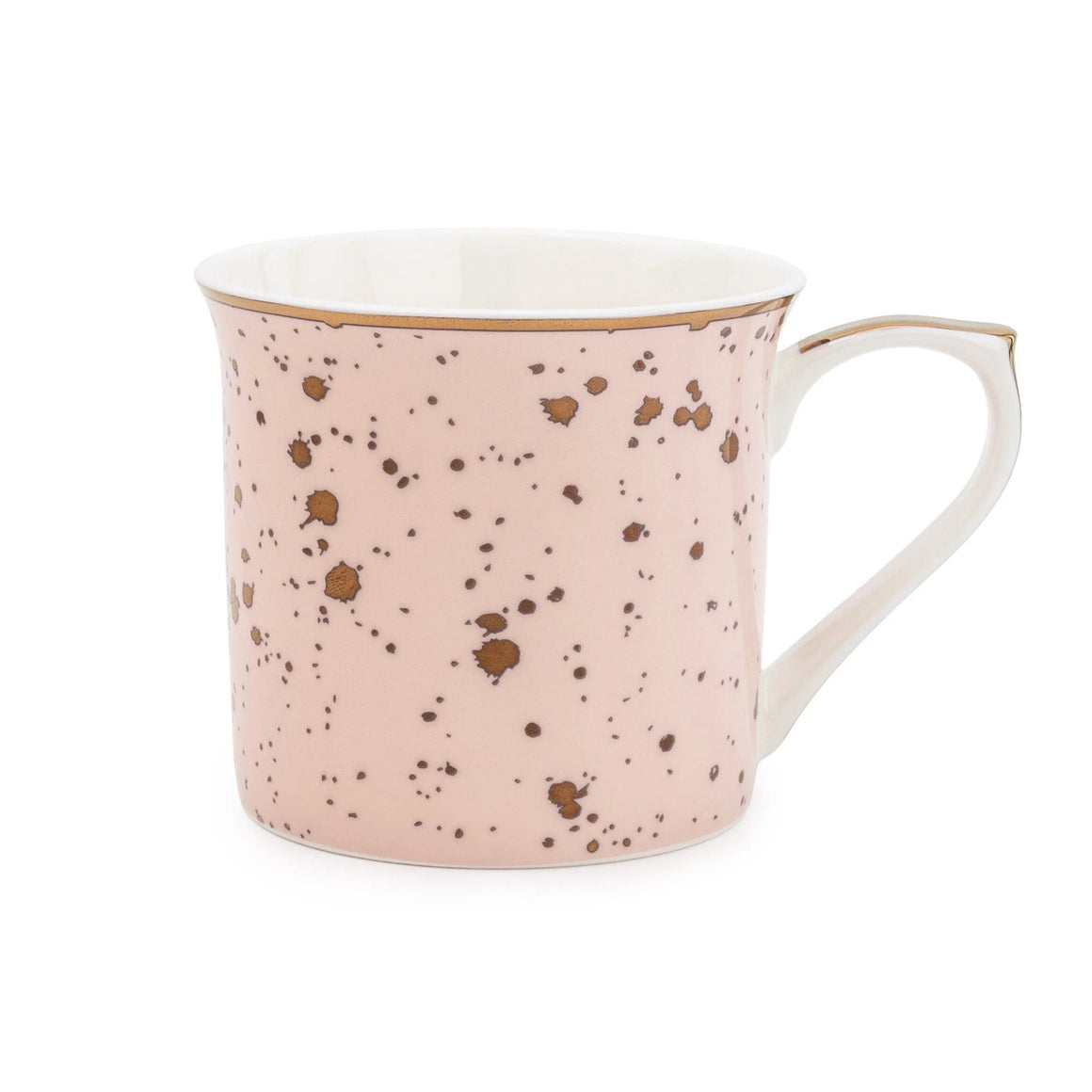 Pink & Gold Speckled Bone China Mug from Candlelight
